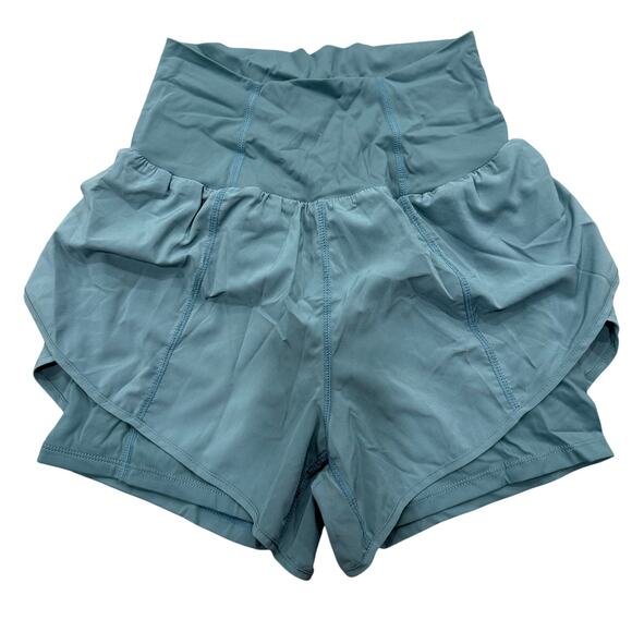 Halara Breezeful Super High Waist Pilates Yoga Shorts 3.5'' Mineral Blue S - Picture 2 of 7